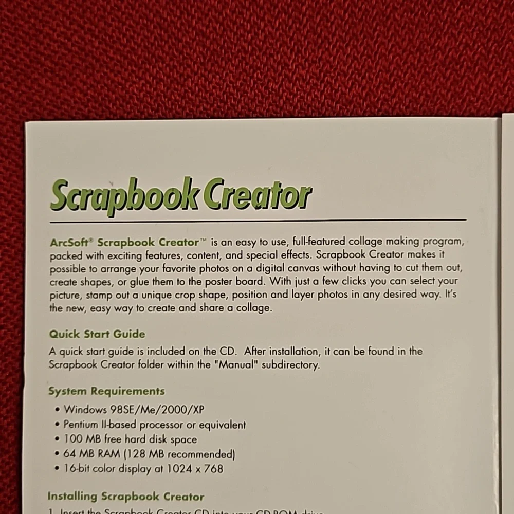 ArcSoft Scrapbook Creator CD for Windows see photos for specifics digital art